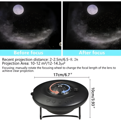Galaxy projector with planetarium effects