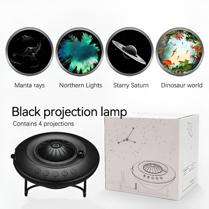 Galaxy projector with planetarium effects