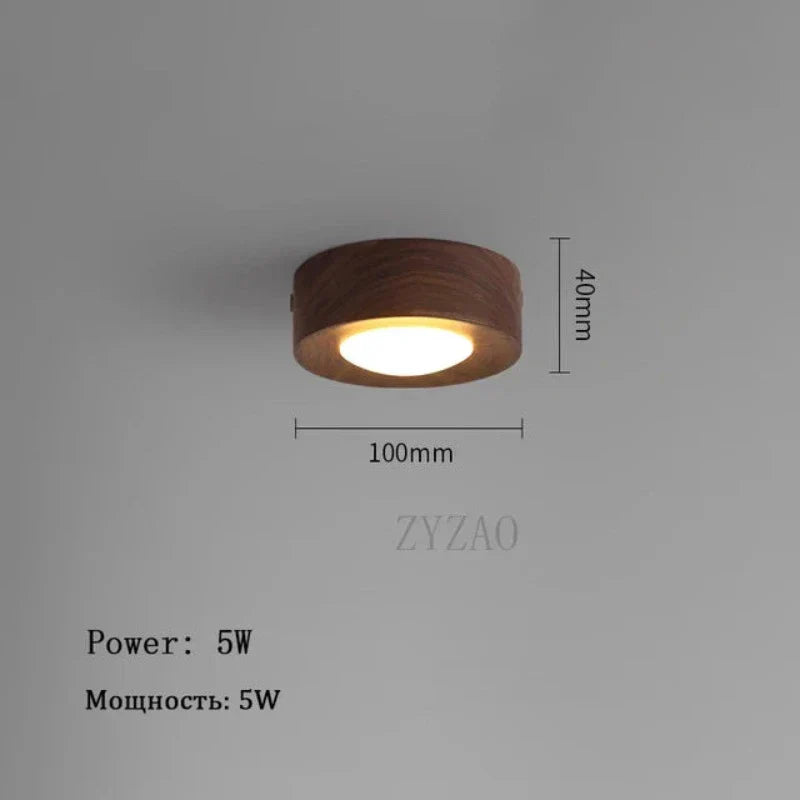 Walnut Ceiling Light with LED Lighting – Stylish & Energy-Efficient