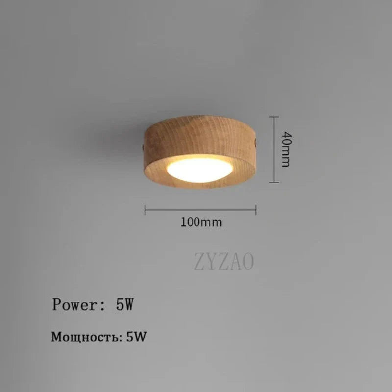 Walnut Ceiling Light with LED Lighting – Stylish & Energy-Efficient