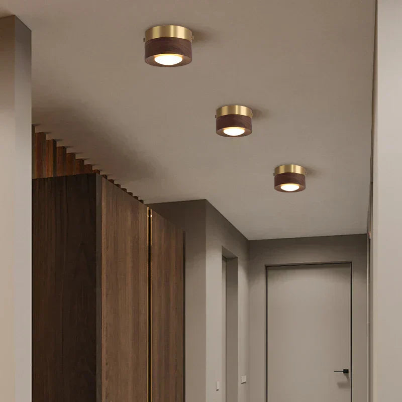 Walnut Ceiling Light with LED Lighting – Stylish & Energy-Efficient