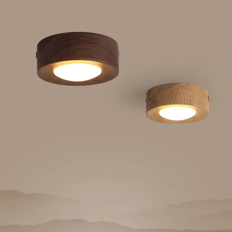 Walnut Ceiling Light with LED Lighting – Stylish & Energy-Efficient