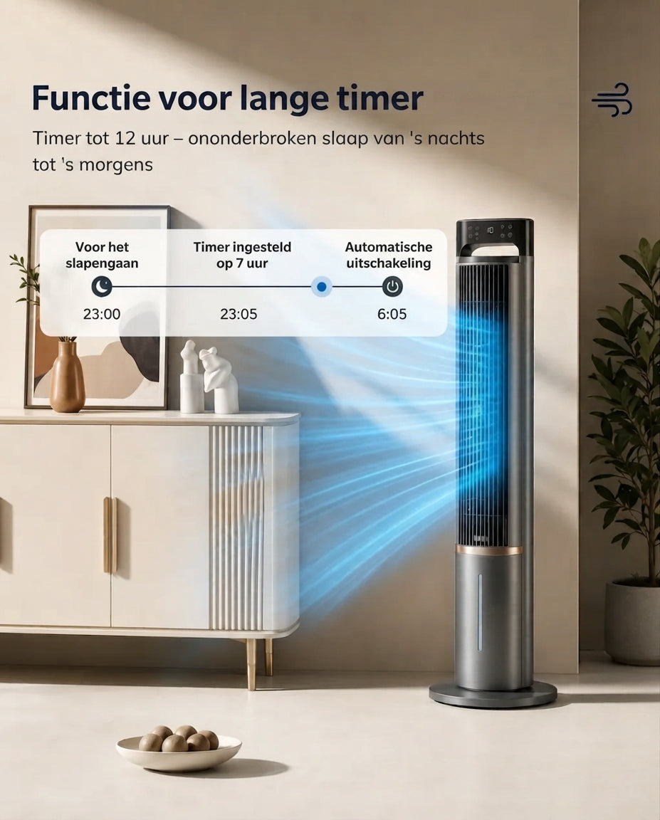Ventilateur sur pied avec affichage numérique