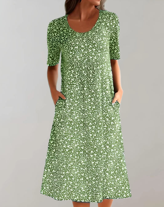 Vestido casual con escote en V