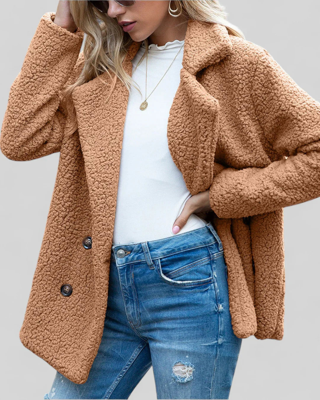 Genevieve – Elegant Soft Coat for Women