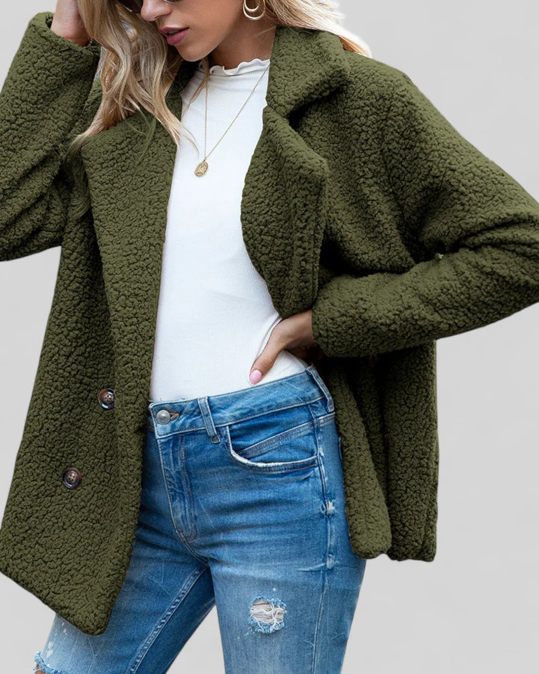 Genevieve – Elegant Soft Coat for Women
