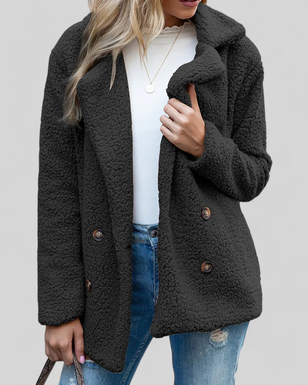Genevieve – Elegant Soft Coat for Women