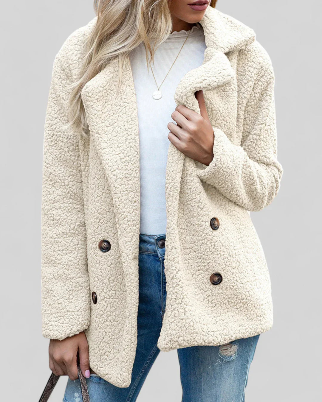 Genevieve – Elegant Soft Coat for Women