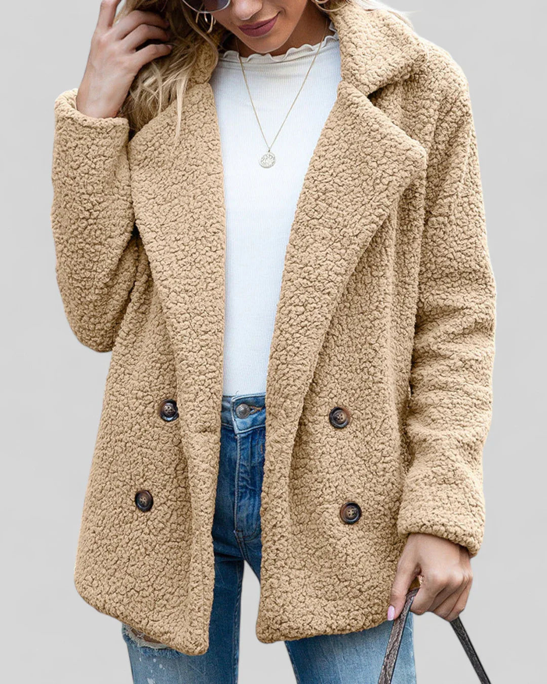 Genevieve – Elegant Soft Coat for Women