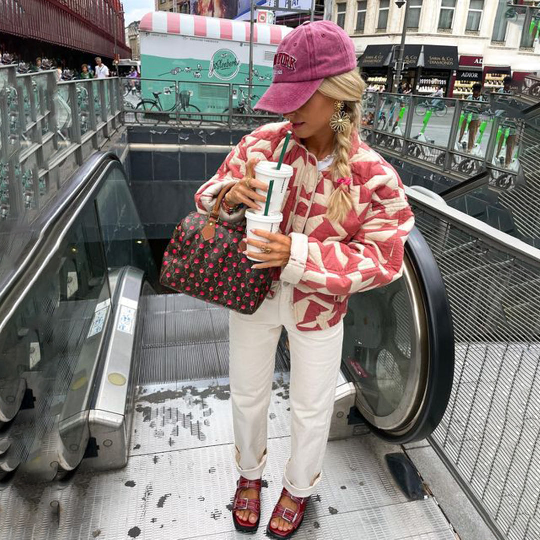 Puck - Puffer Mid-Season Jacket with Colourful Print