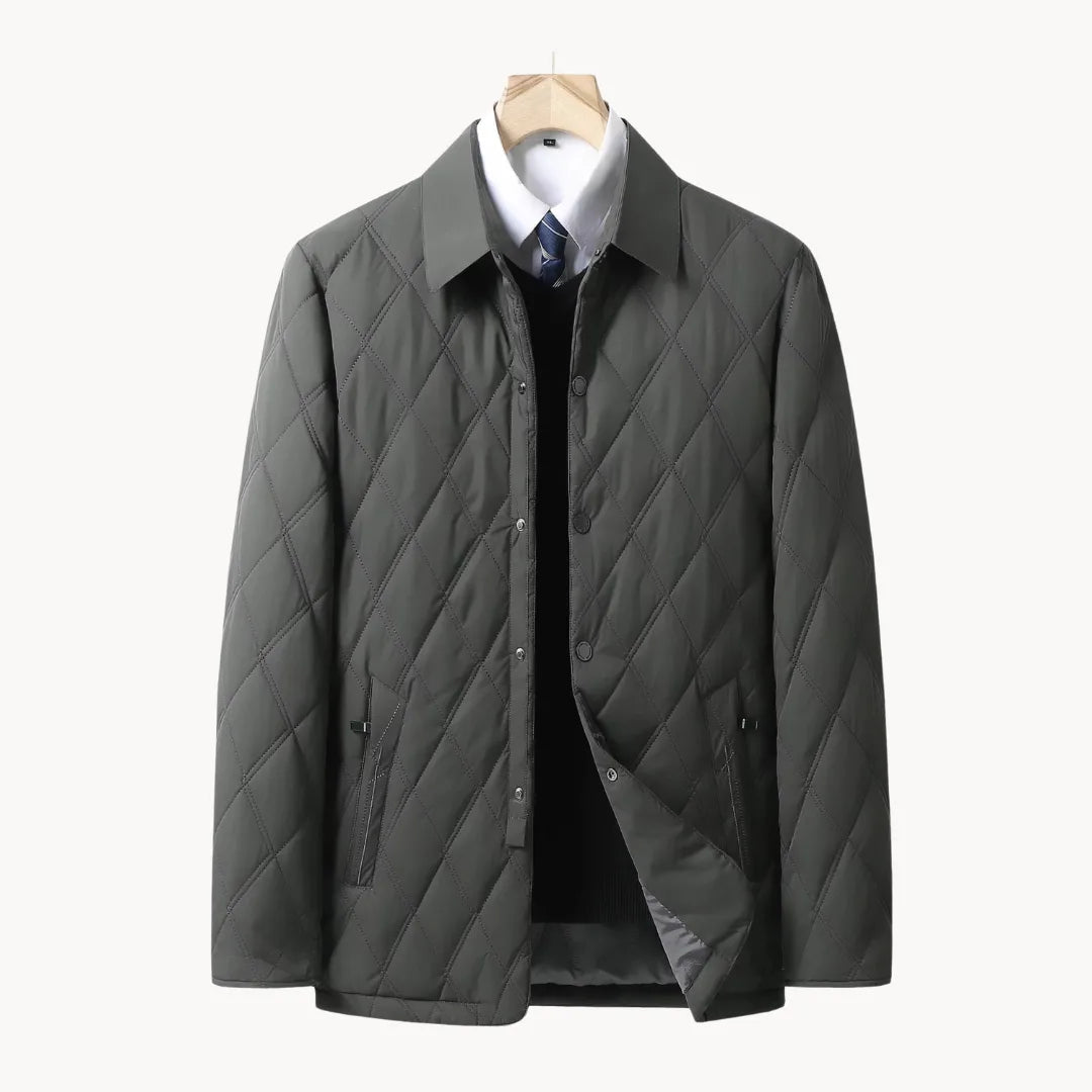 Hugo | Quilted jacket with classic collar and button closure