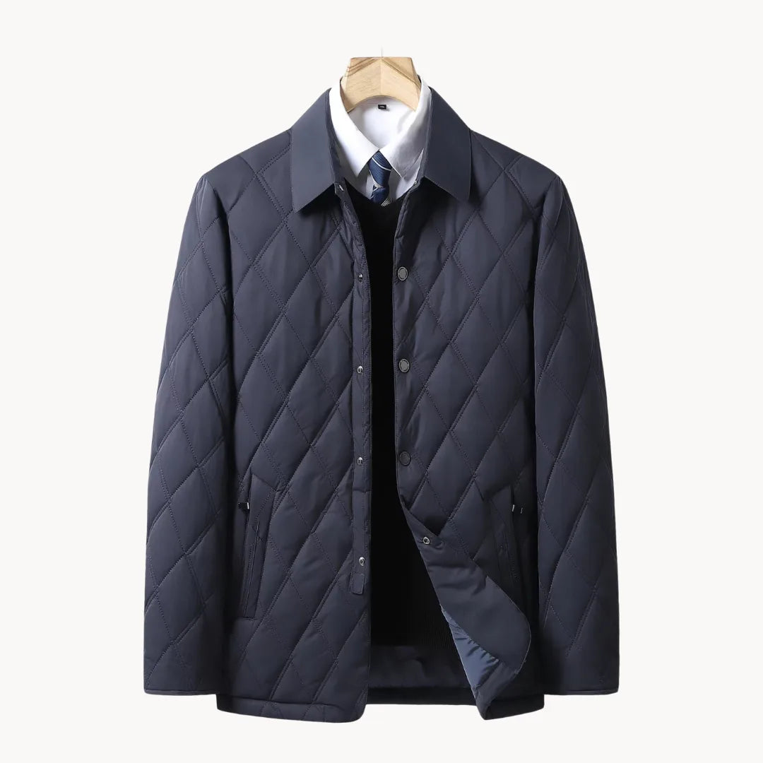 Hugo | Quilted jacket with classic collar and button closure