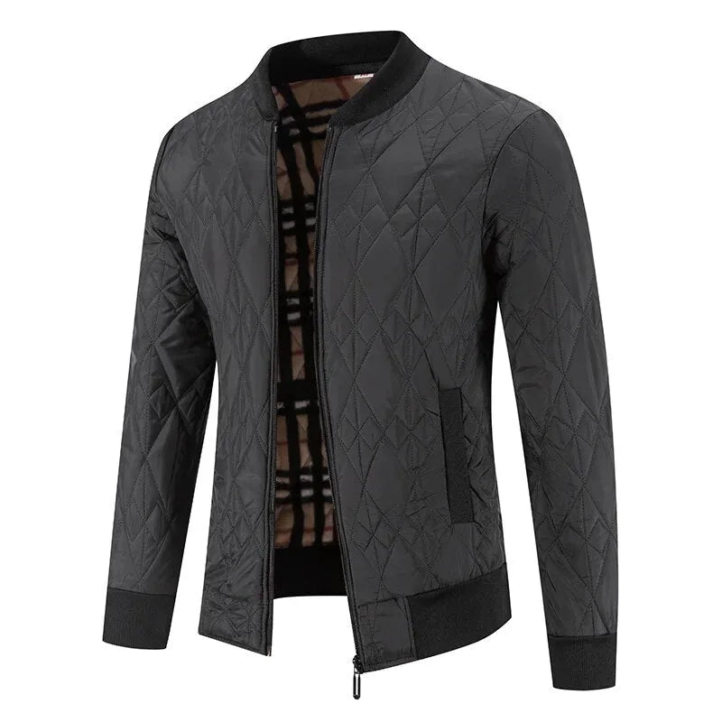 Hugo | Quilted Jacket with Zip and Round Neck