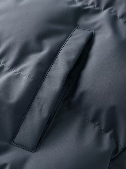 Veste matelassée avec capuche et doublure en polaire