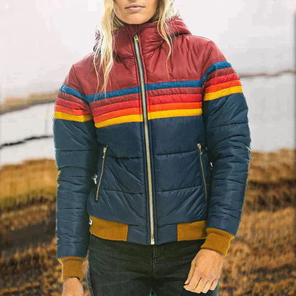 Veste matelassée avec capuche et fermeture éclair