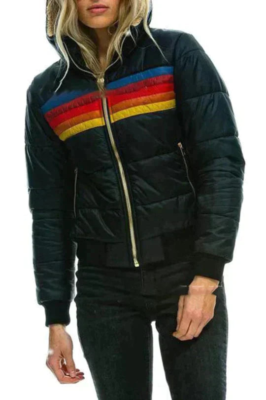 Veste matelassée avec capuche et fermeture éclair