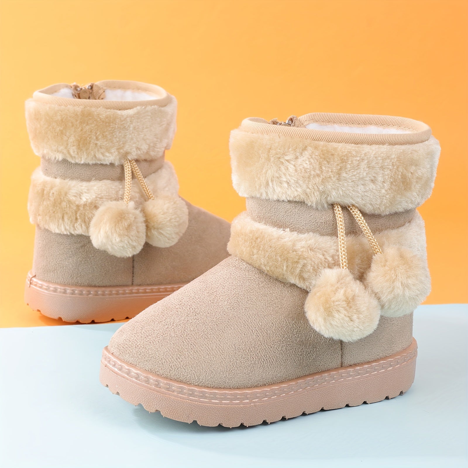 Girls' Snow Warm Fleece Cozy Non-Slip Boots - Moby