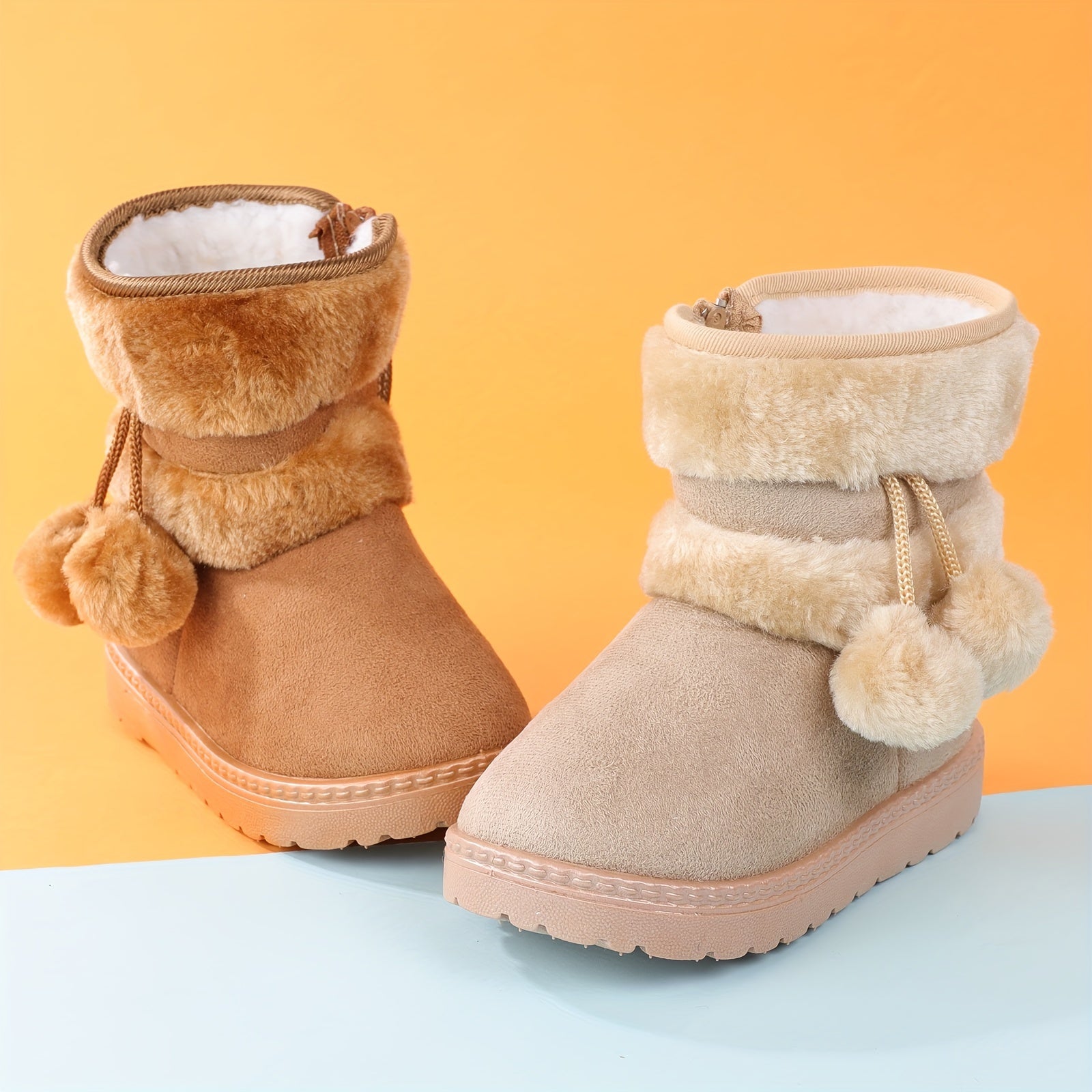 Girls' Snow Warm Fleece Cozy Non-Slip Boots - Moby