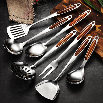 RVS Kitchen Utensil Set with Ergonomic Handles for Modern Cooking