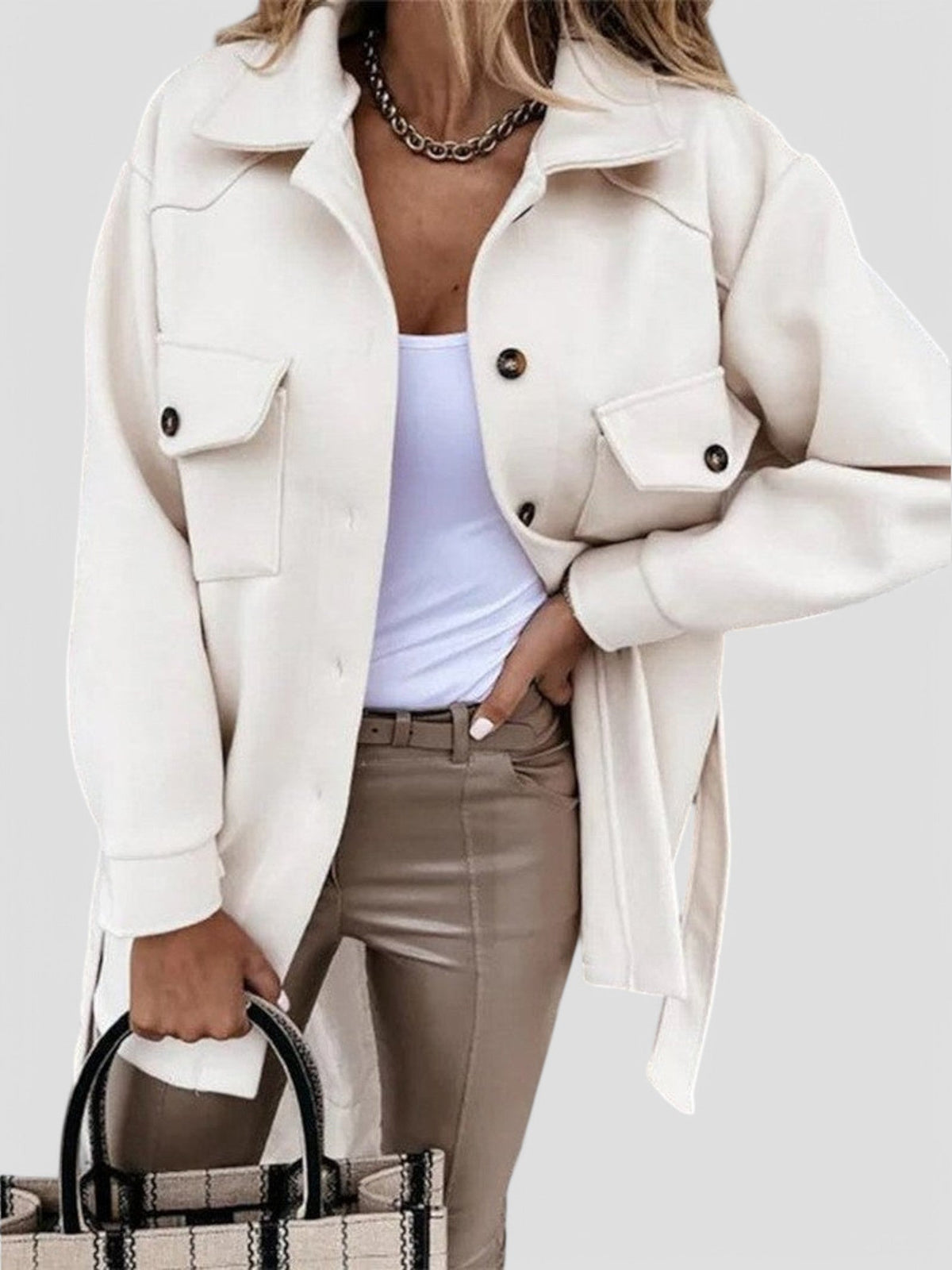 Dena - Trendy Lightweight Ladies' Jacket with Buttons