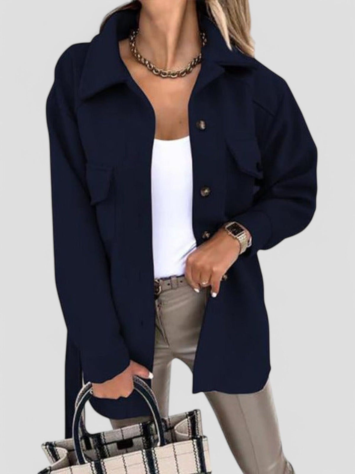Dena - Trendy Lightweight Ladies' Jacket with Buttons
