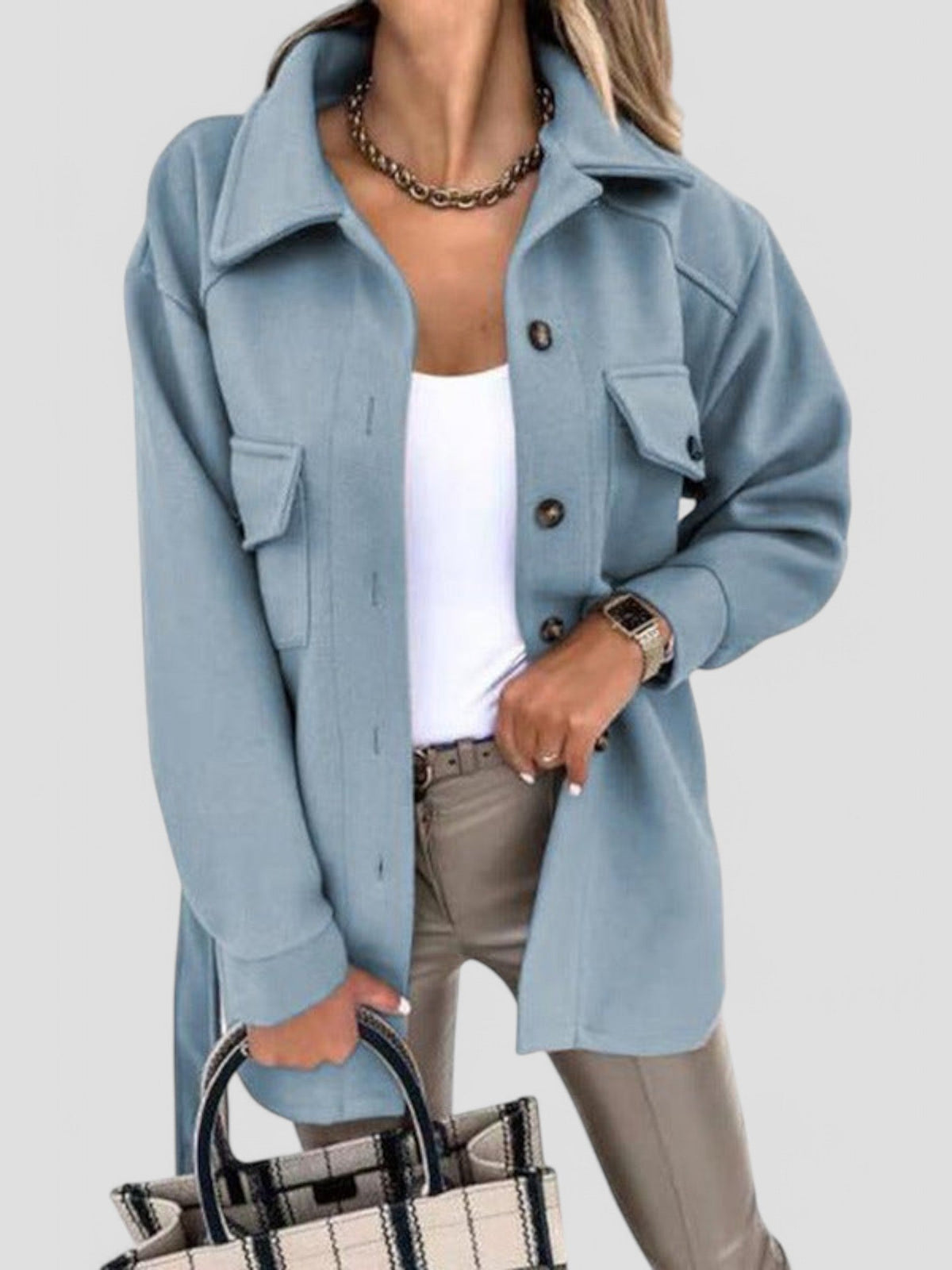 Dena - Trendy Lightweight Ladies' Jacket with Buttons