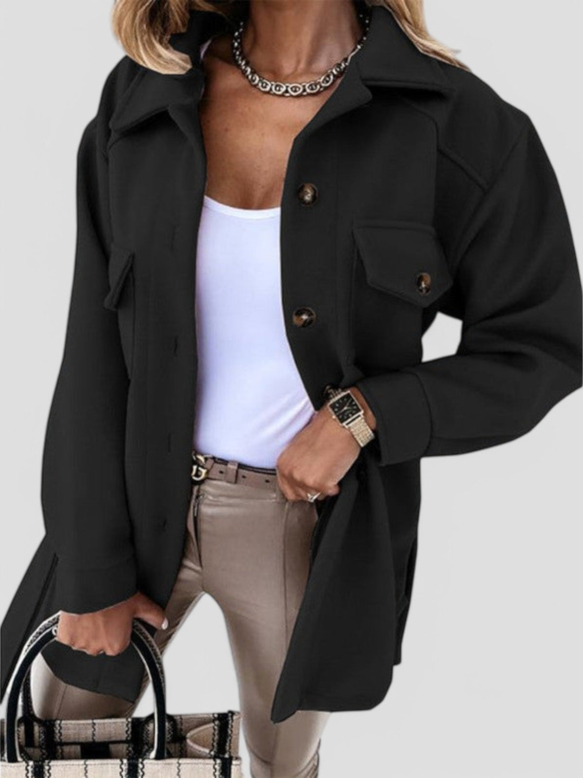 Dena - Trendy Lightweight Ladies' Jacket with Buttons