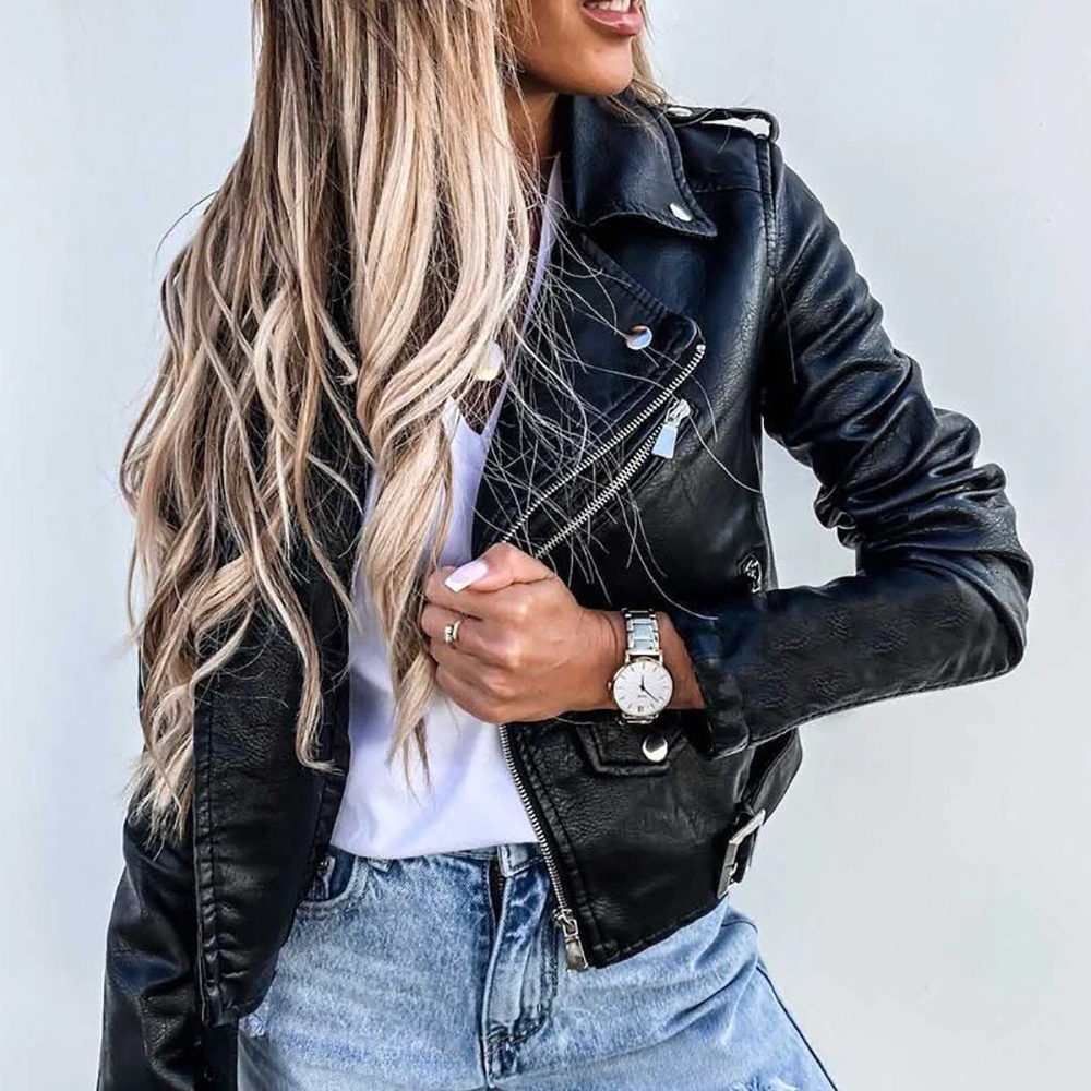 Dalí - Classic Leather Biker Jacket