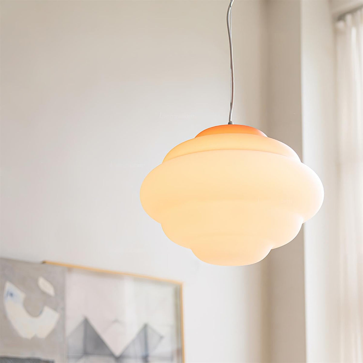 Lámpara colgante moderna con degradado de nubes - iluminación artística