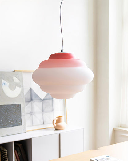 Lámpara colgante moderna con degradado de nubes - iluminación artística