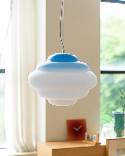 Lámpara colgante moderna con degradado de nubes - iluminación artística
