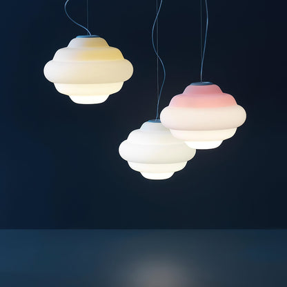 Lámpara colgante moderna con degradado de nubes - iluminación artística