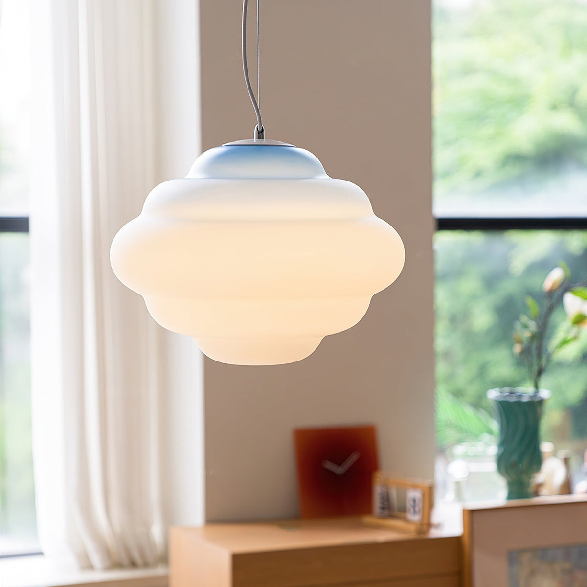 Lámpara colgante moderna con degradado de nubes - iluminación artística