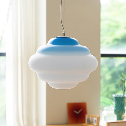 Lámpara colgante moderna con degradado de nubes - iluminación artística