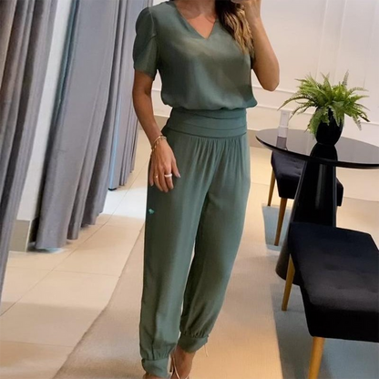 Tabea – stylový elegantní dámský overal s potiskem
