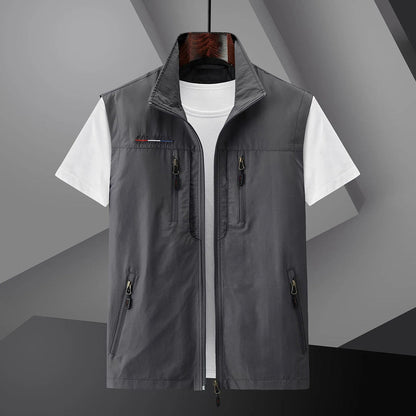 Multi-Pocket Utility Men's Summer Travel Gilet