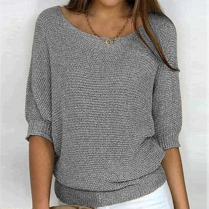 Maelle – Plain Oversized Jumper with Comfortable Fit