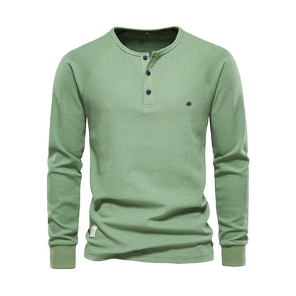 Men's Long Sleeve Shirt with Round Neck