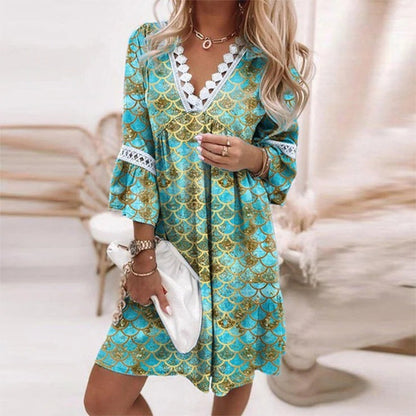 SunBreeze – Boho Summer Dress with Crocheted Details