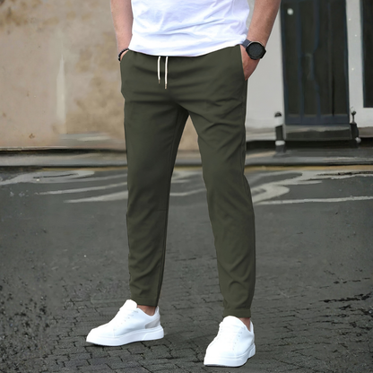 Men's Slim Fit Drawstring Trousers