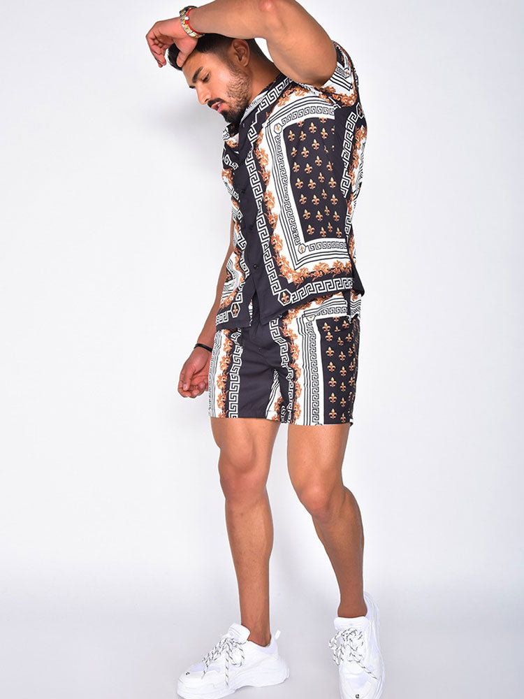 Colourful Hawaiian Two-Piece Clothing Set for Men - Mauricio