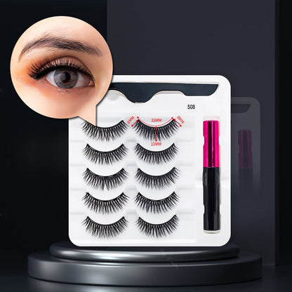 Ciglia finte magnetiche con eyeliner - Set di ciglia di tendenza per un look glamour in un attimo