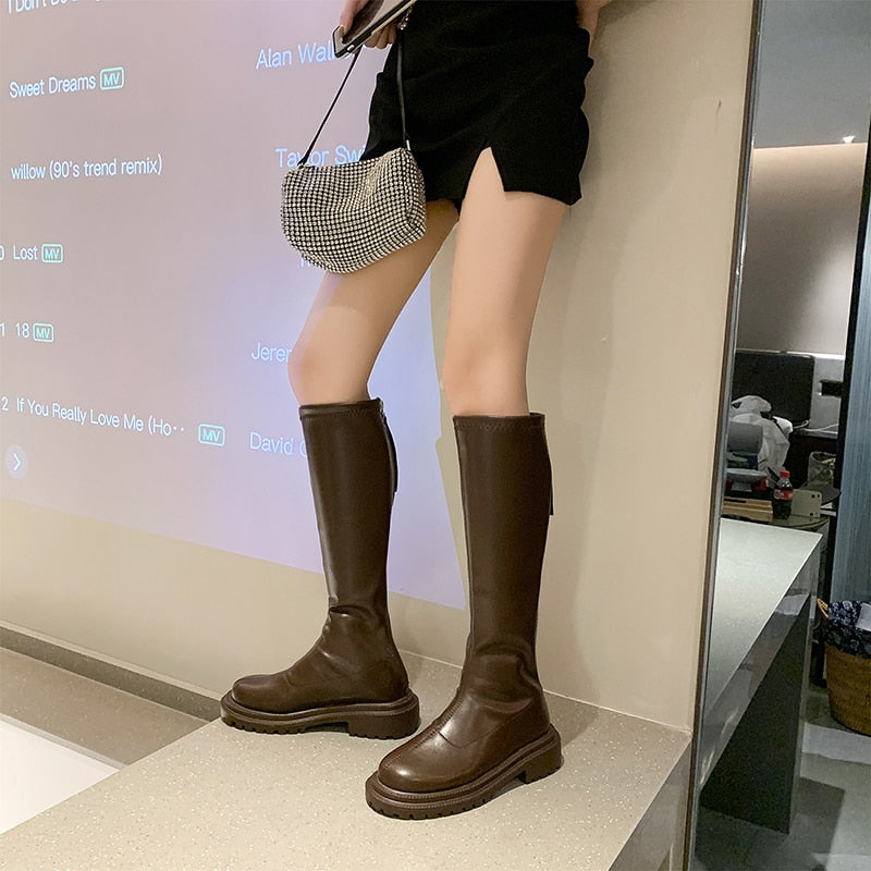 Winter-Kniehohe Stiefel – Elishel