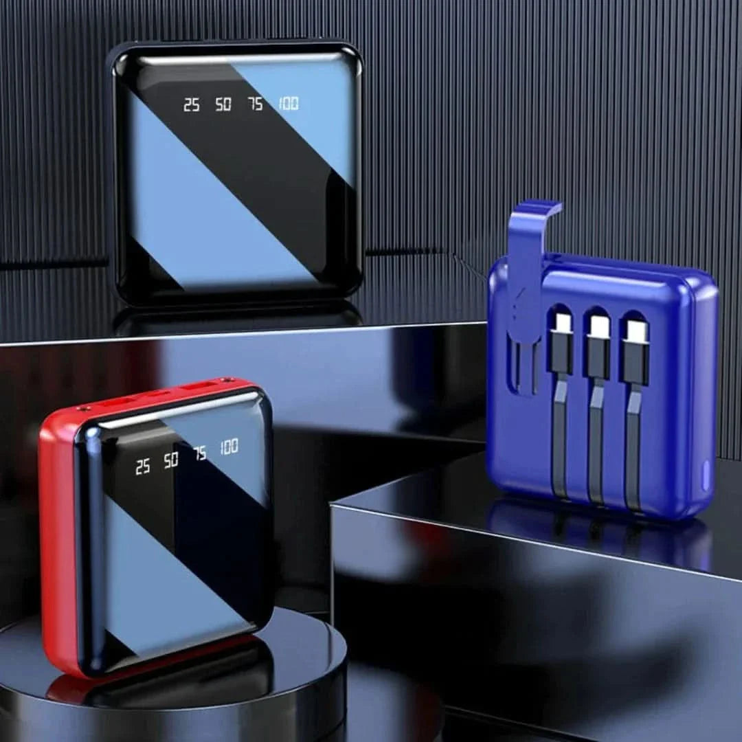 Mini-powerbank | 4 kabels, 20000 mAh