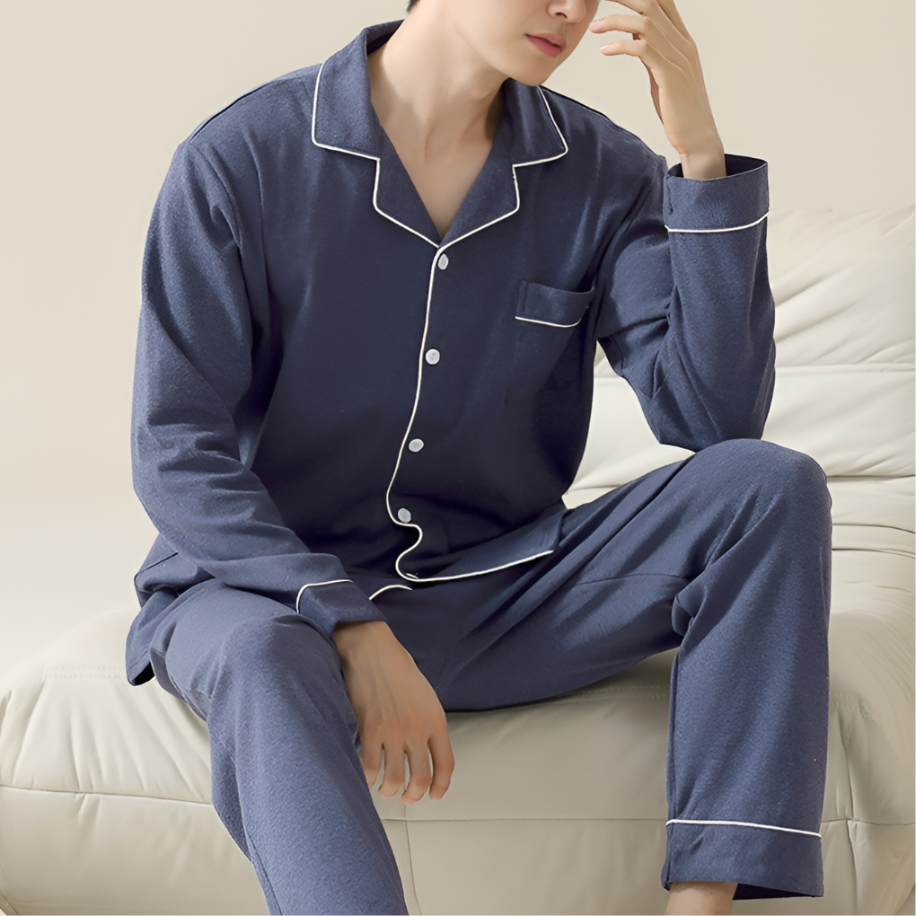 Pijamas de Algodão Confortáveis para Homens