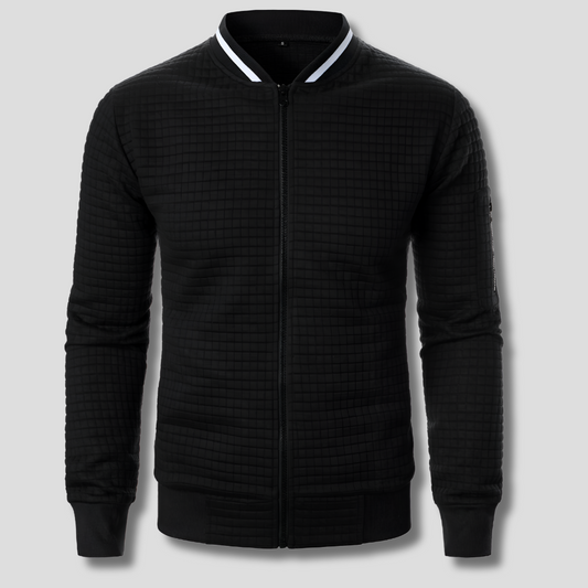 Suéter para hombre con cremallera, cómodo y cálido