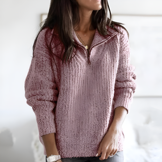 Sudadera para mujer con media cremallera