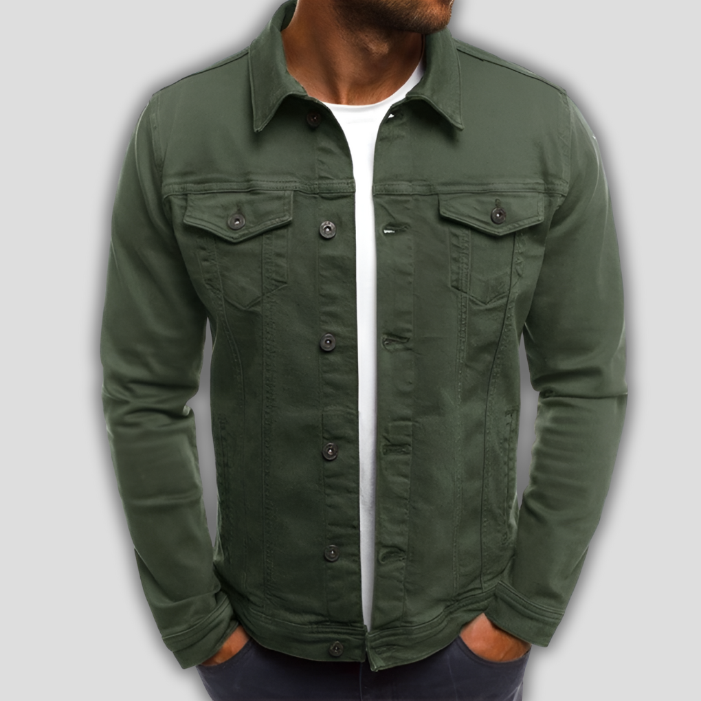 Men's Casual Plain Denim Jacket