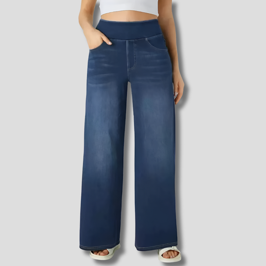 Pantalones elásticos de cintura alta