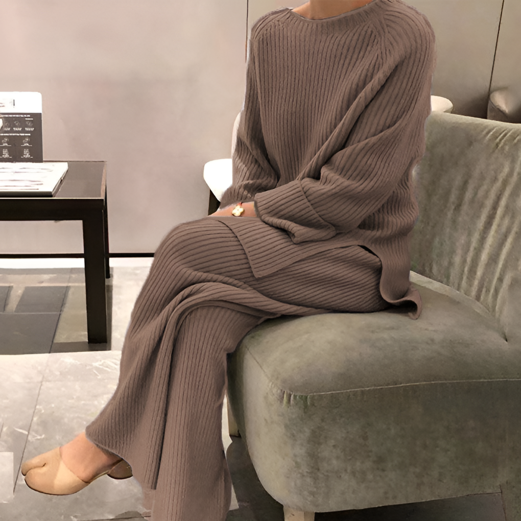 Knitted Sweater and Trouser Set